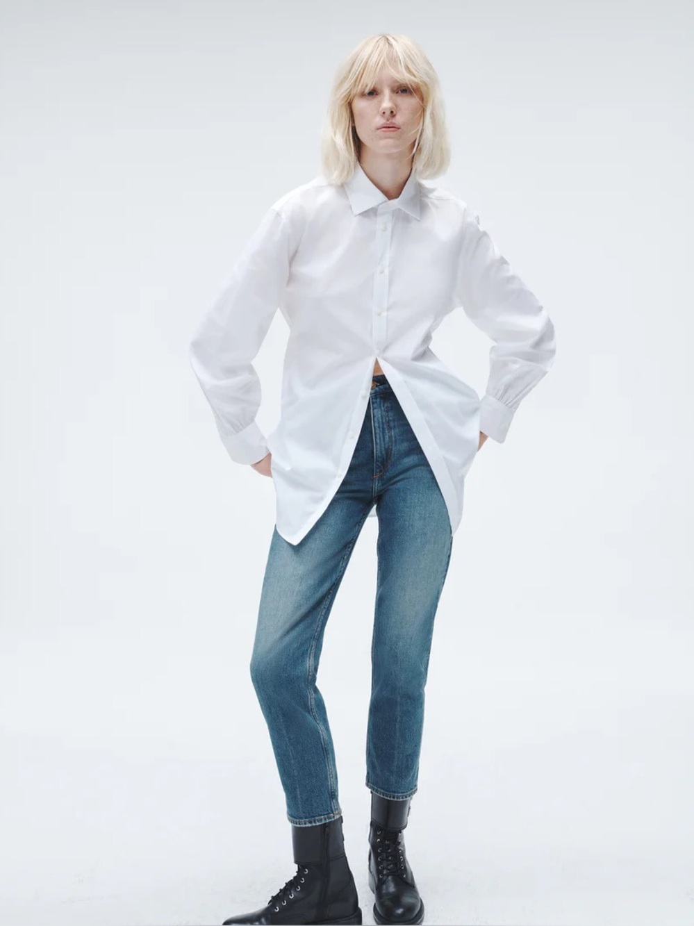 rag & bone Wren High Rise Slim Straight Jean In Huntley Size 28